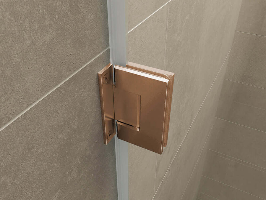 Ensemble de charnières et poignée en cuivre bronze brossé pour porte de niche sans profil Wiesbaden