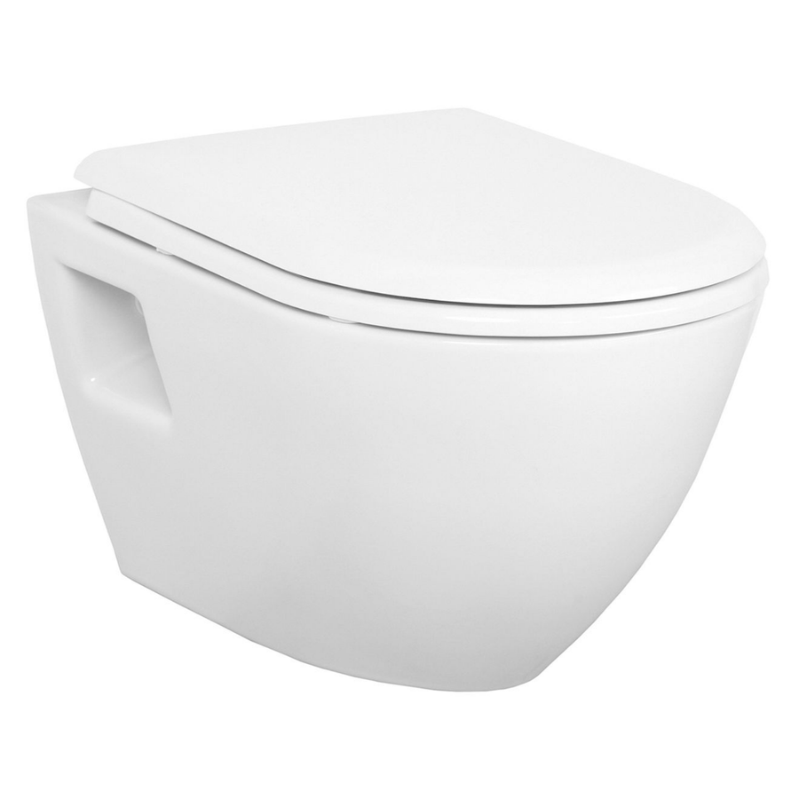 Creavit Terra hangtoilet glanzend wit