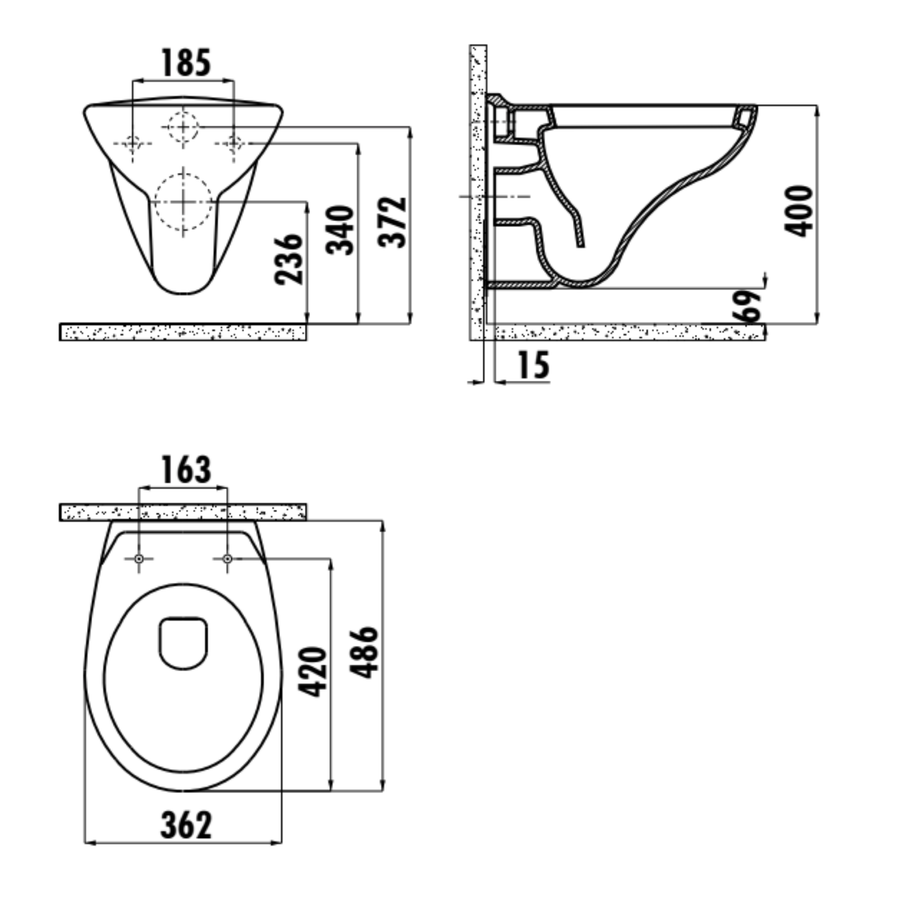 Creavit hangtoilet / ophang WC – met sproeier (bidet)