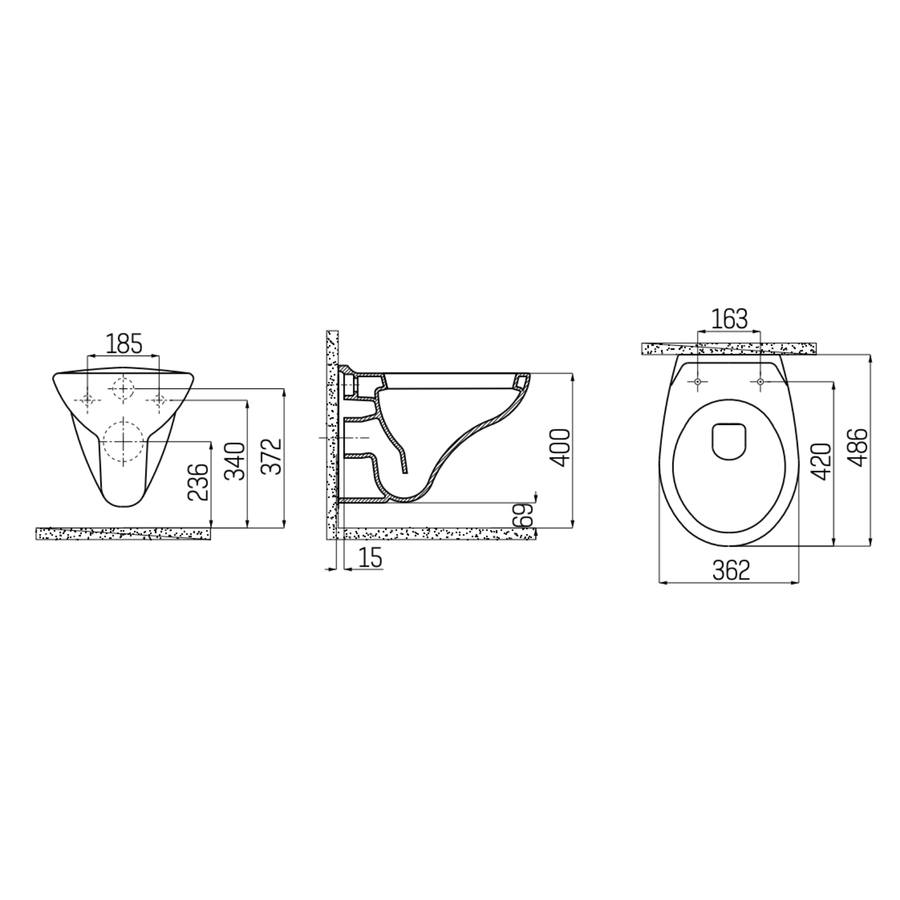 Creavit hangtoilet / ophang WC – antibacterieel keramiek