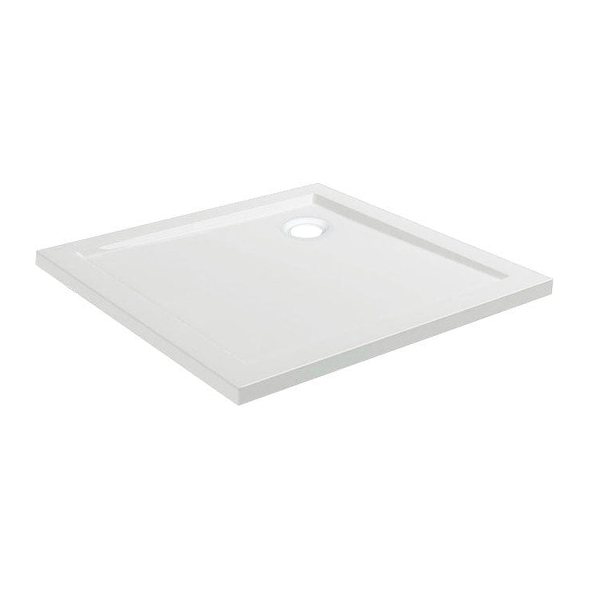 Douchebak vierkant 90 x 90 x 4 cm acryl glans wit