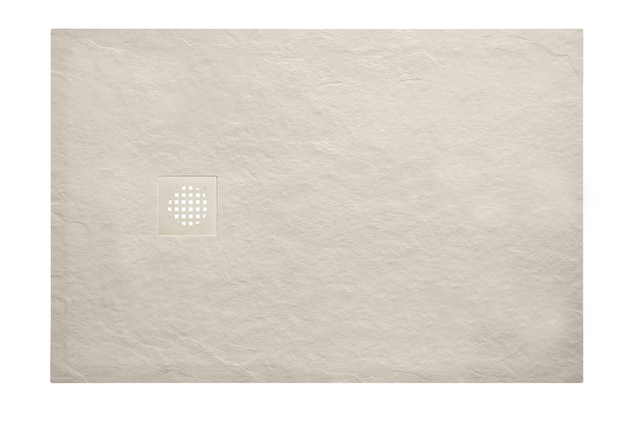 Wiesbaden Stonea douchebak antislip composiet inkortbaar beige 800 x 900 x 30 mm - productfoto
