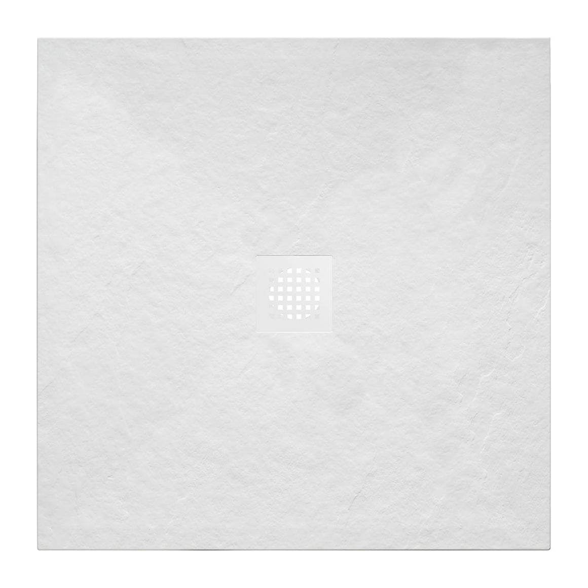 Wiesbaden Stonea douchebak antislip composiet 1000 x 1000 x 30 mm inkortbaar mat wit - productfoto