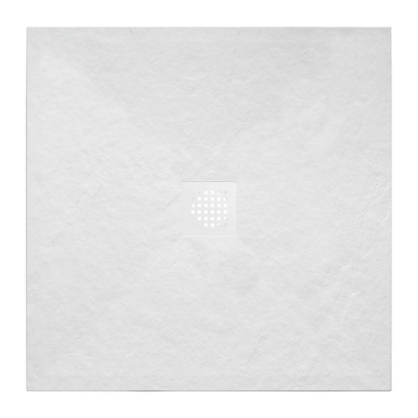 Wiesbaden Stonea douchebak antislip composiet 1000 x 1000 x 30 mm inkortbaar mat wit