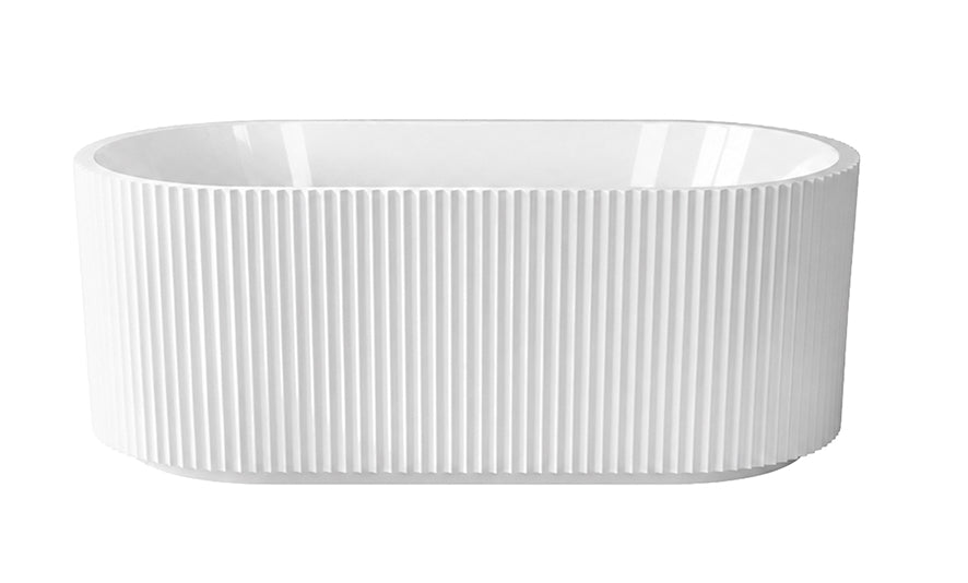 Wiesbaden Rivi vrijstaand ligbad acryl met waste Glans wit - productfoto