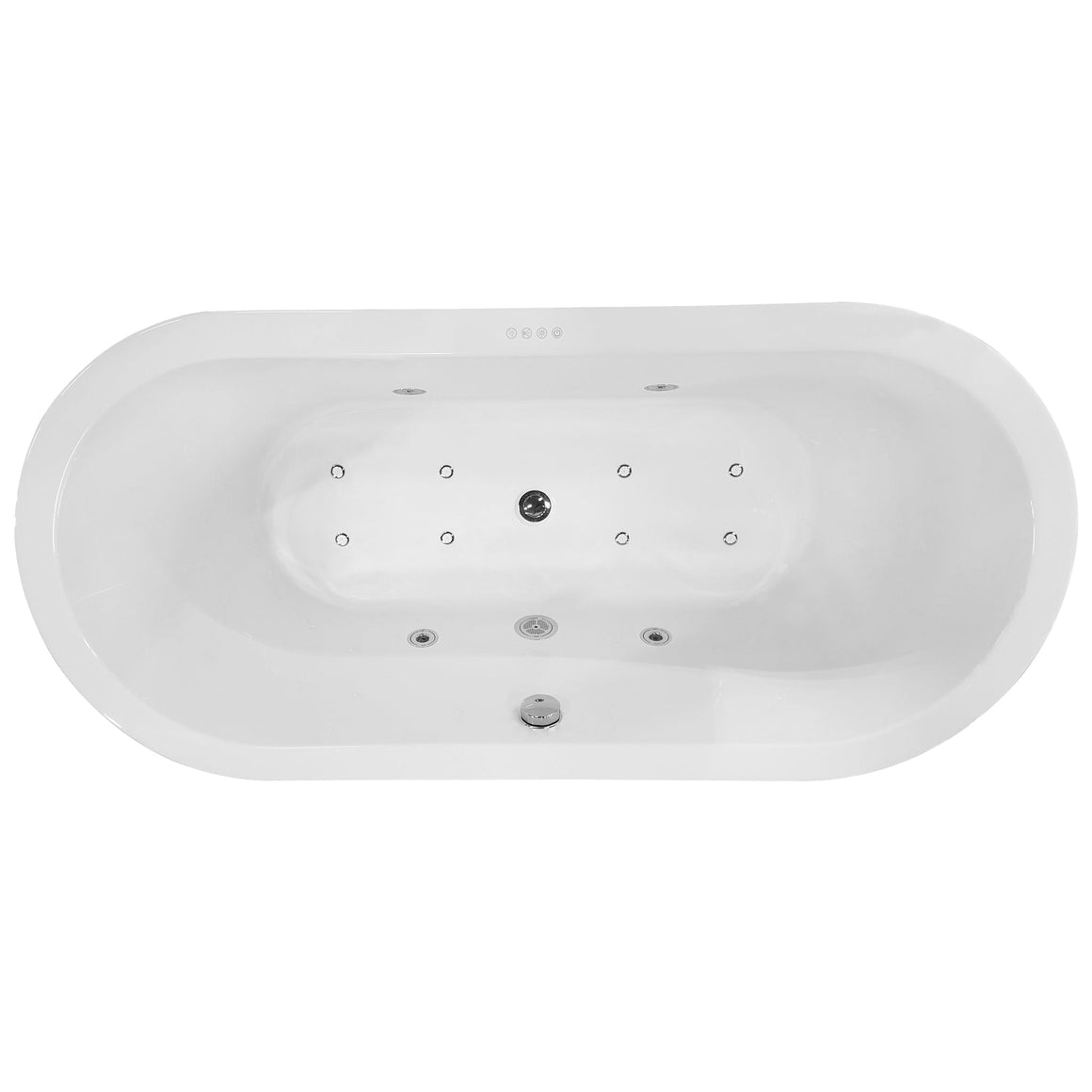 Wiesbaden Libero vrijstaand whirlpool ligbad glans wit - productfoto