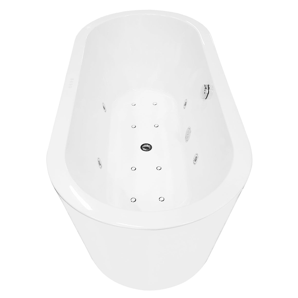 Wiesbaden Libero vrijstaand whirlpool ligbad glans wit - productfoto