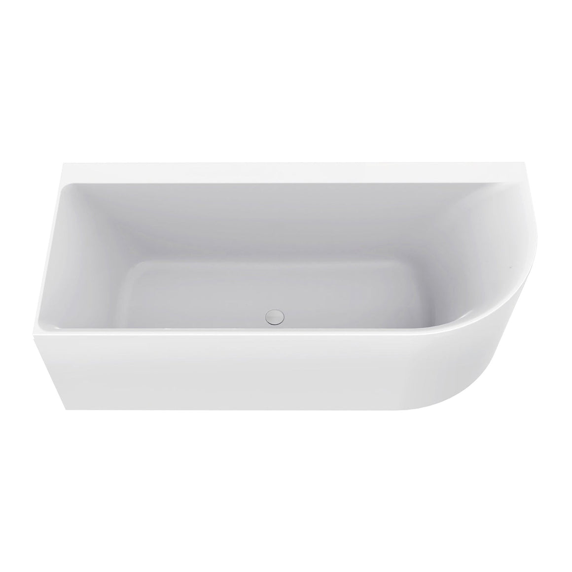 Wiesbaden Zenn hoekbad 170 x 75 cm / Glans wit - productfoto