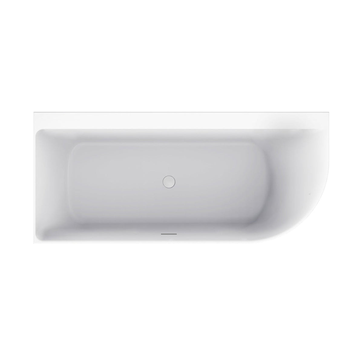 Wiesbaden Zenn hoekbad 170 x 75 cm / Glans wit - productfoto