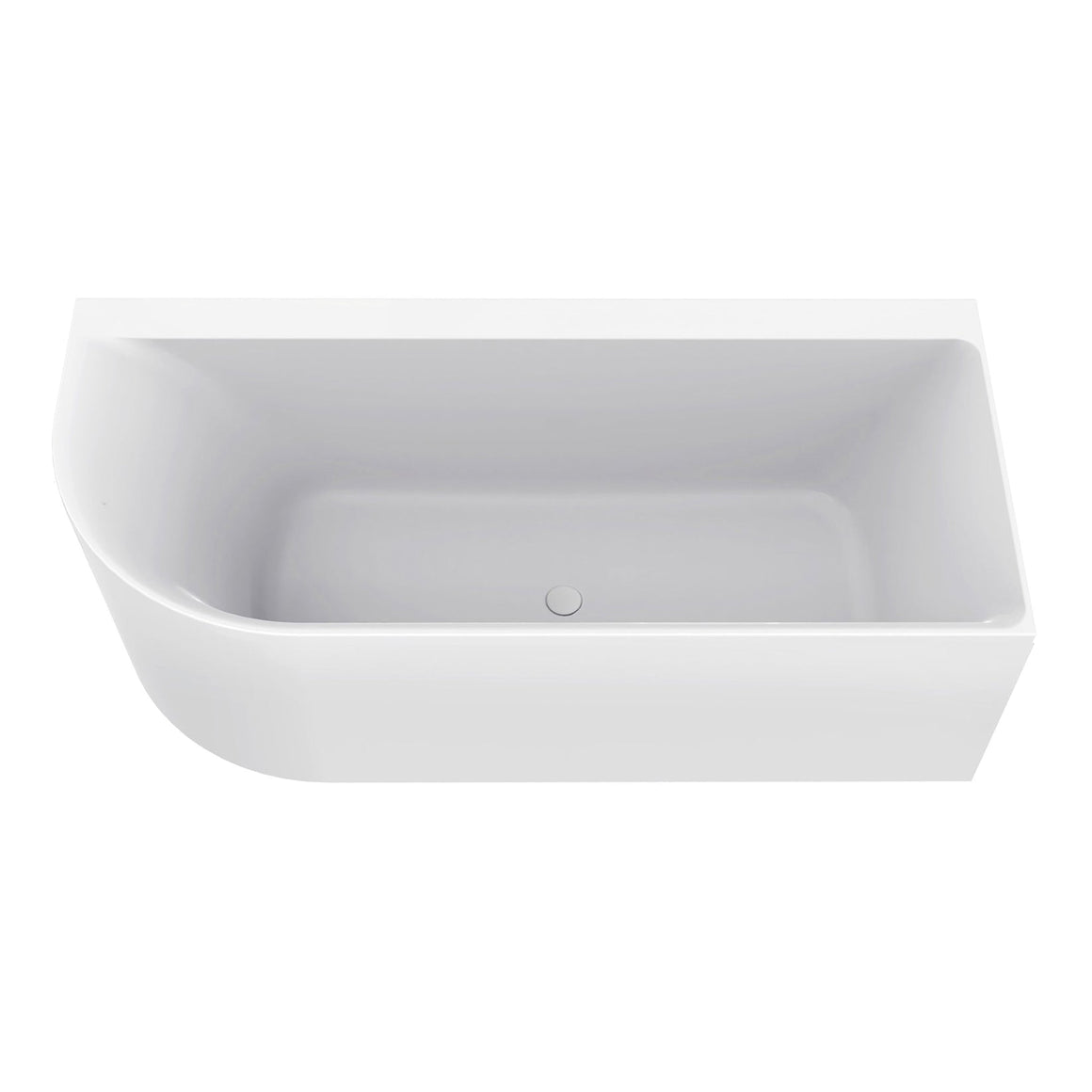 Wiesbaden Zenn hoekbad 170 x 75 cm / Glans wit - productfoto