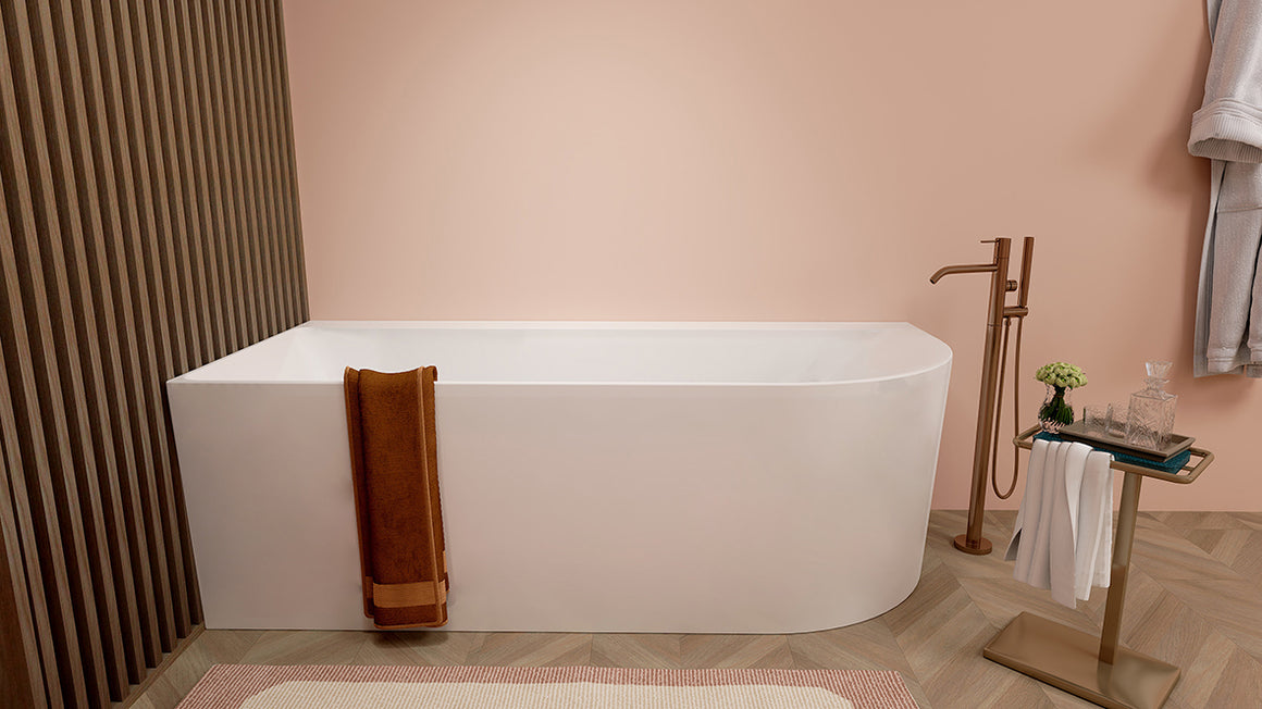 Wiesbaden Zenn hoekbad 180 x 80 cm / Glans wit - sfeerbeeld