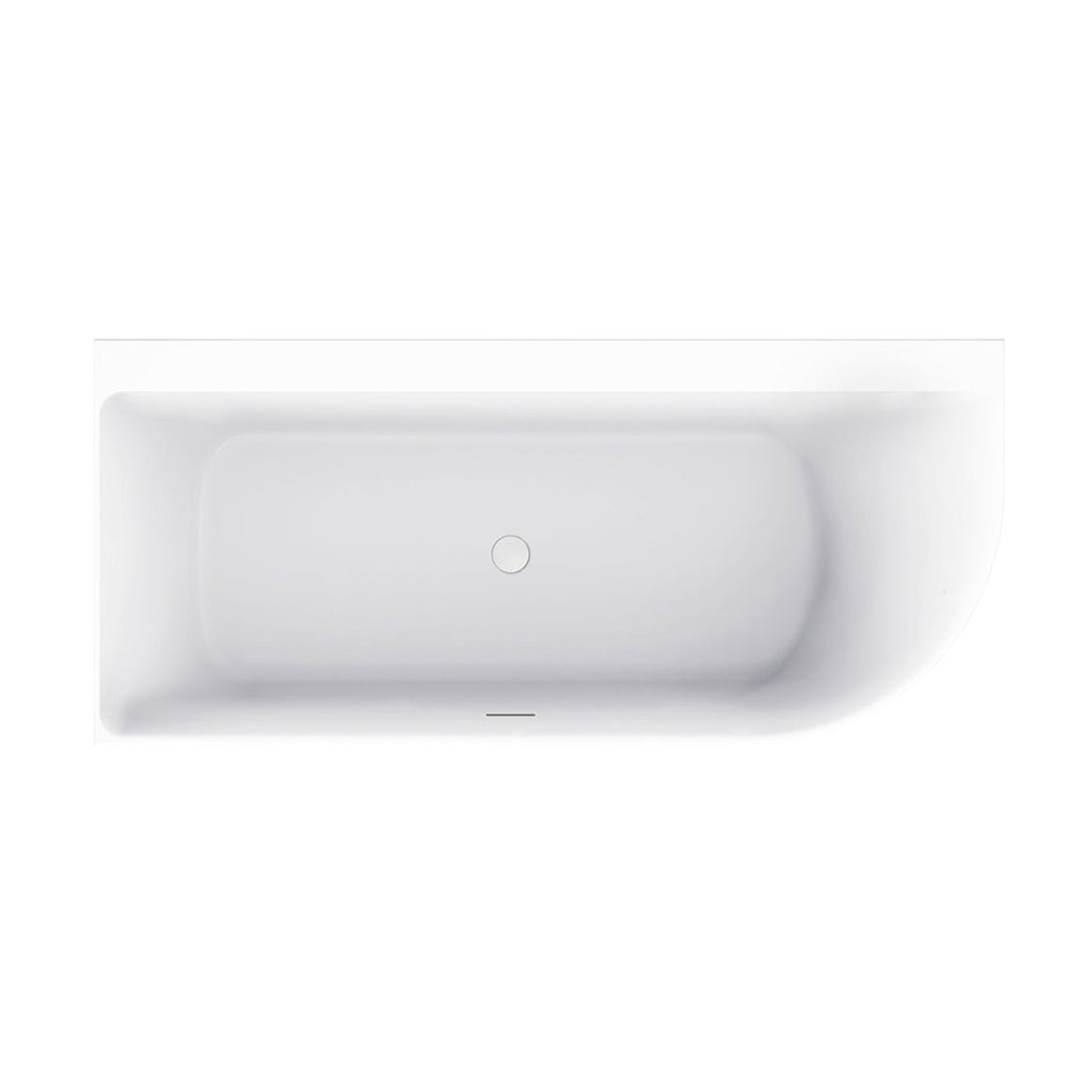 Wiesbaden Zenn hoekbad 180 x 80 cm / Mat wit - productfoto