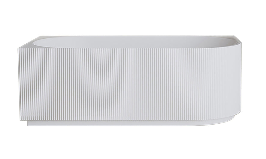 Wiesbaden Rivi hoekbad acryl met waste 170 x 80 cm / glans wit - productfoto