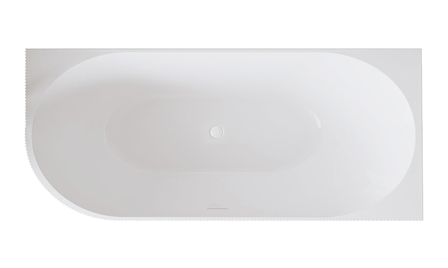 Wiesbaden Rivi hoekbad acryl met waste 170 x 80 cm / glans wit - productfoto