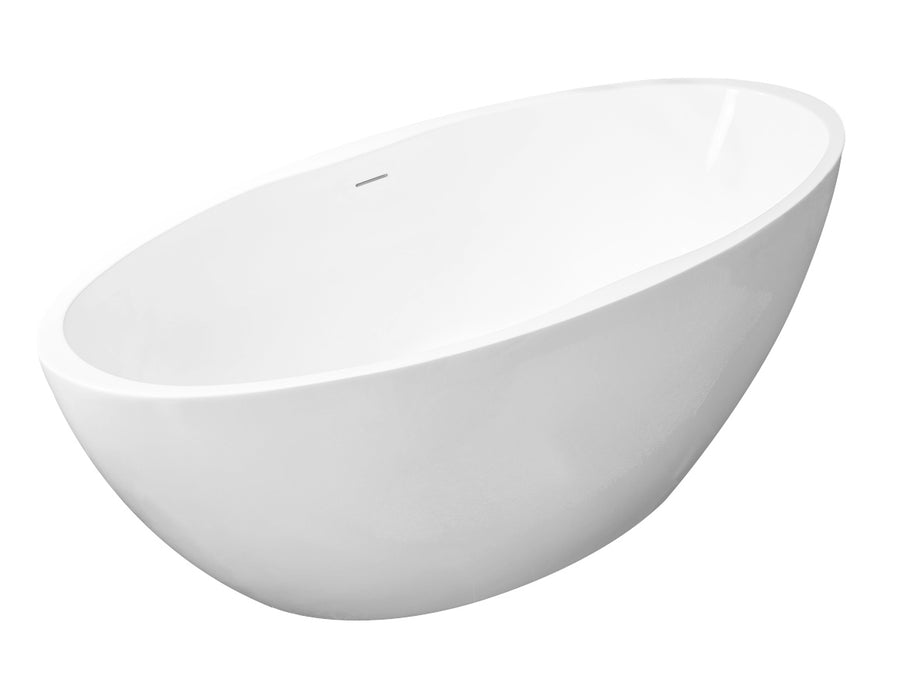 Wiesbaden Oval vrijstaand ligbad mat wit - productfoto