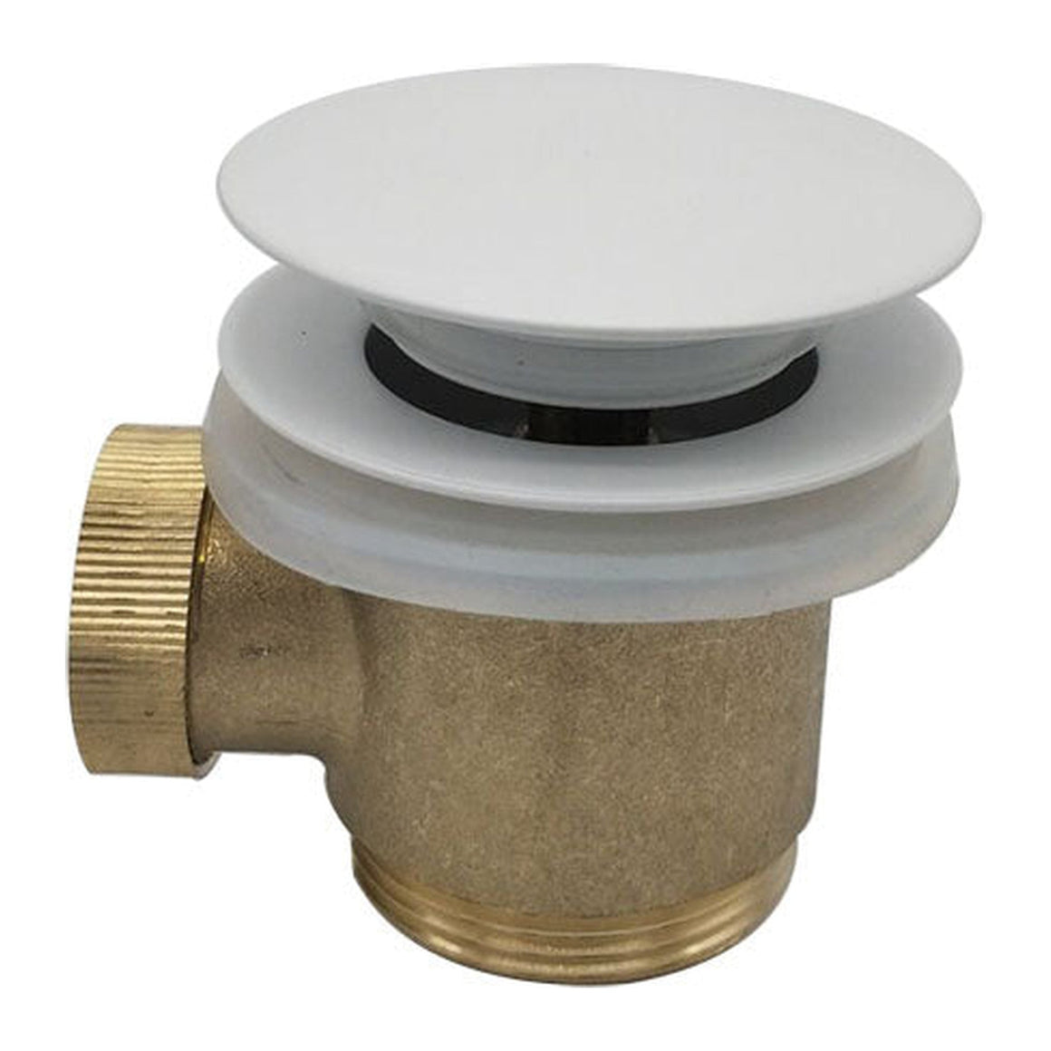 Wiesbaden Caral clickwaste afvoerplug vrijstaand bad 1 Mat wit - productfoto