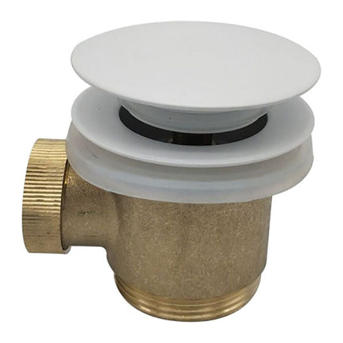 Wiesbaden Caral clickwaste afvoerplug vrijstaand bad 1 Glans wit - productfoto