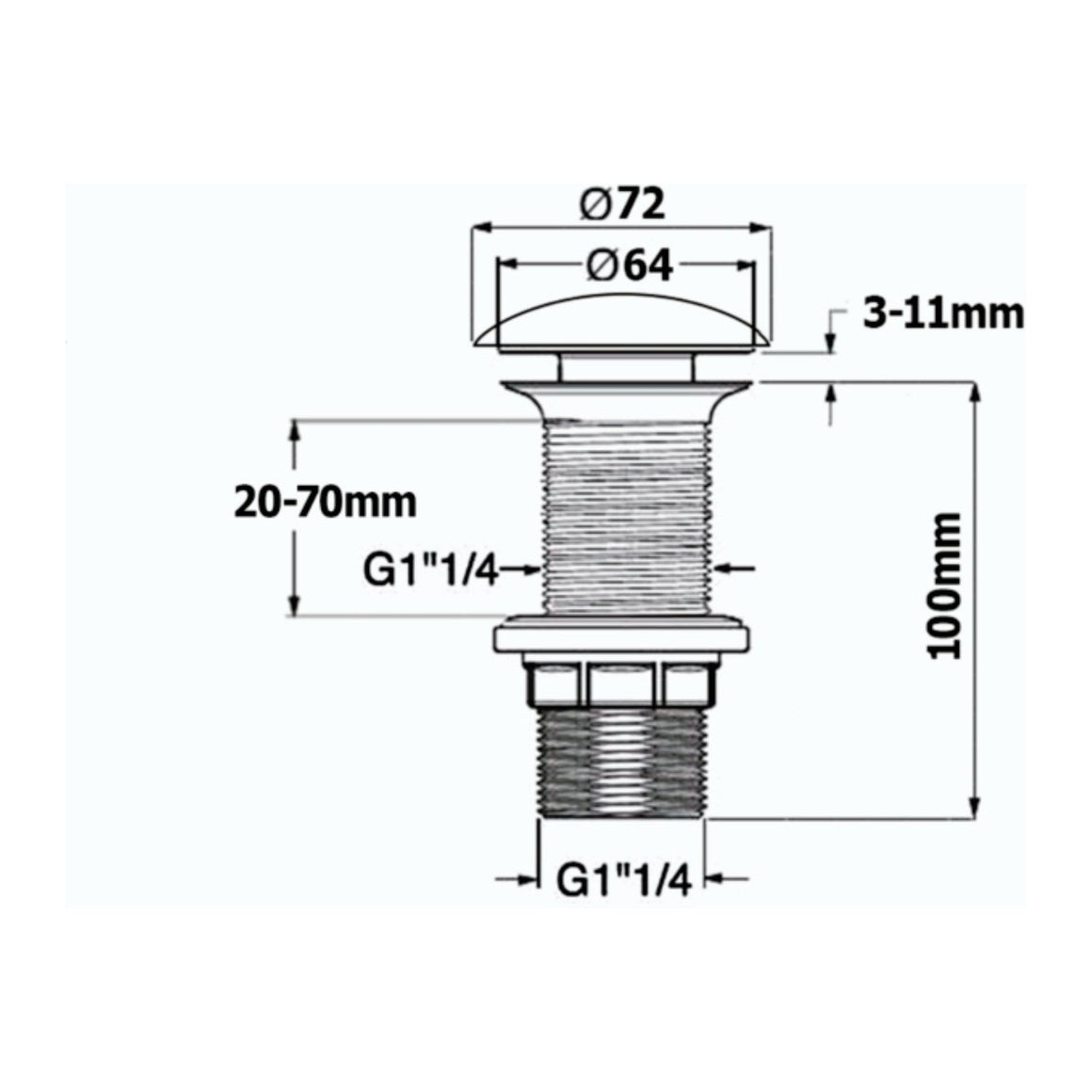 Isvea Infinity Afvoerplug - Zwart #variant_57358912848196