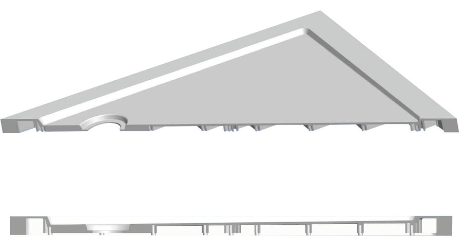 Luxus-Duschwanne SMC quadratisch 900x900x40 weiß