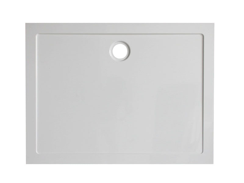 Luxus-Duschwanne SMC rechteckig 120x80x4 cm weiß