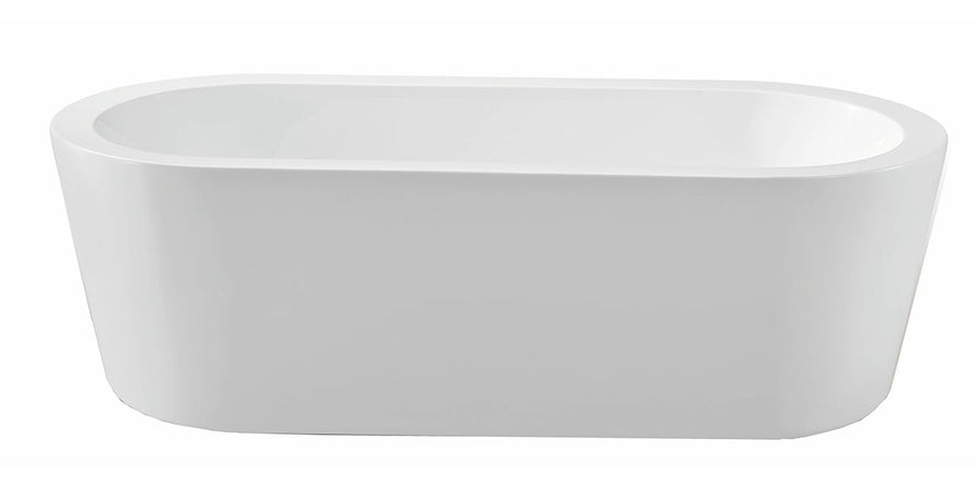 Bianco vrijstaand ligbad 178 x 80 cm acryl glans wit met waste glans wit