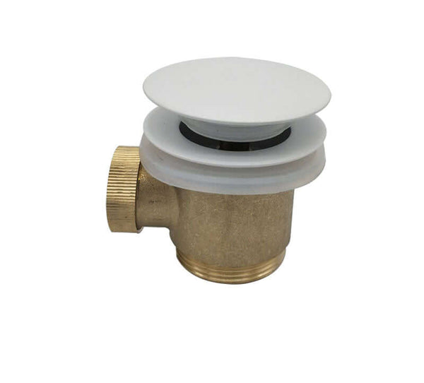 Luxe Siphon à Cliquet Détachable Wiesbaden Complet 5/4 pour Baignoire Autoportante en Blanc Mat