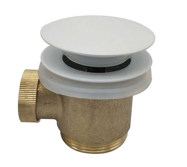 Luxe complet 5/4" vidange à clic libre pour baignoire autoportante, blanc brillant Wiesbaden