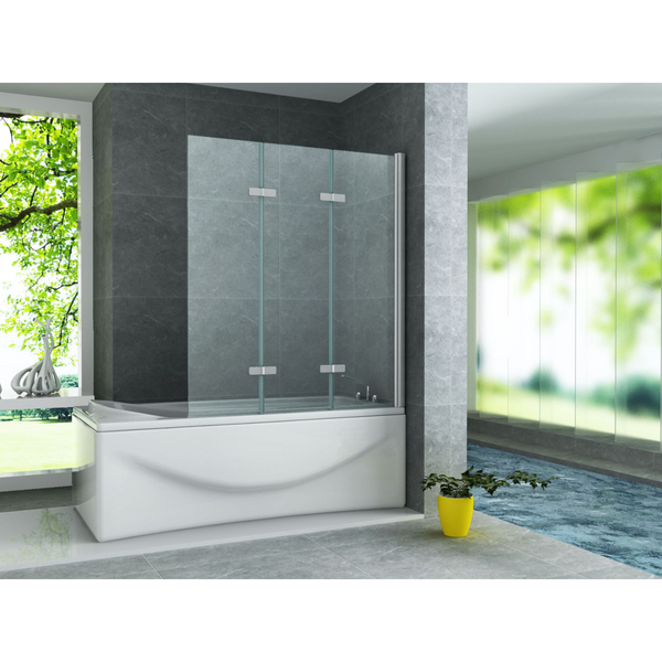 ALONI 3-Delige Badwand – Inklapbaar – 130x140 cm