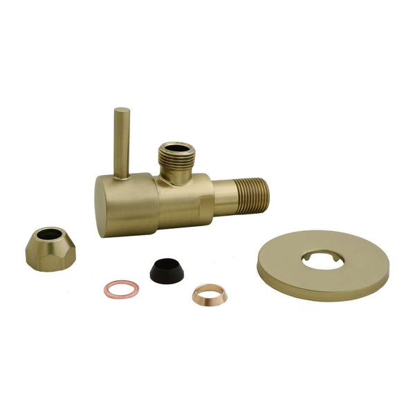 Xellanz Minimal hoekstopkraan 3/8" x 3/8" of knel 10 mm geborsteld messing PVD