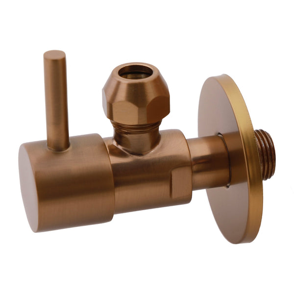 Xellanz Minimal hoekstopkraan 3/8" x 3/8" geborsteld brons koper PVD