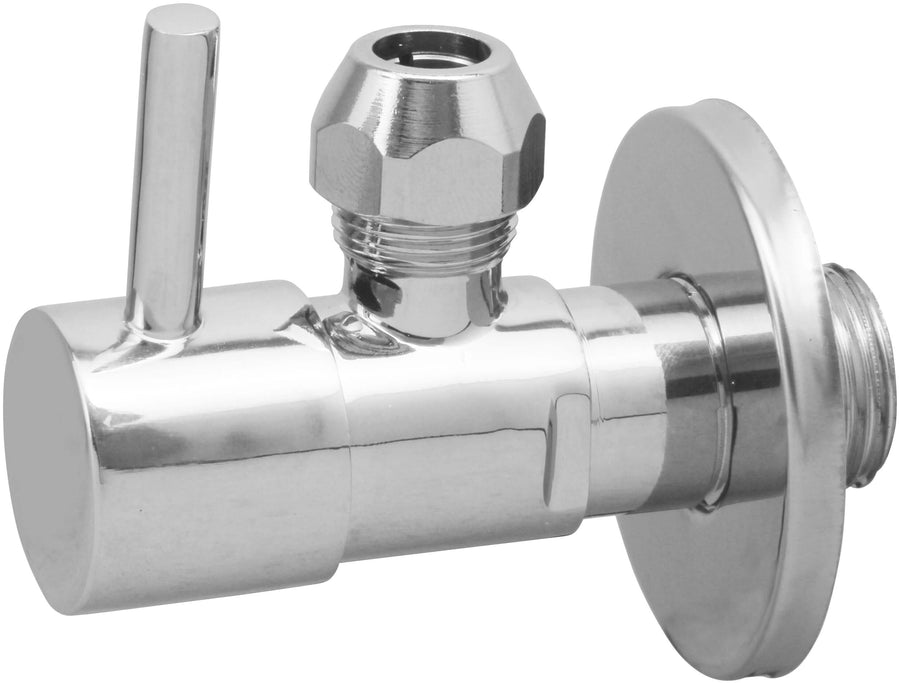 Minimaler Eckventil 1/2" x 3/8" oder Klemm 10 mm Chrom