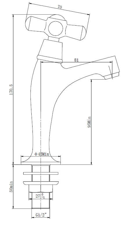 Lento Wasserhahn 1/2'' Chrom