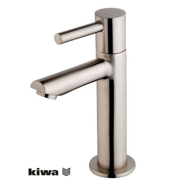 Caral Amador XL-Waschbeckenarmatur Kiwa 1/2' gebürsteter Stahl PVD