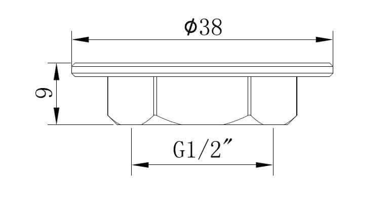 Bevestigingsmoer messing 1/2"