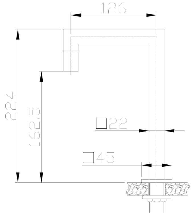 Kappa fonteinkraan 1/2" chroom