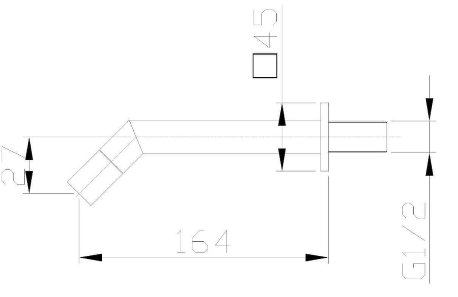 Kappa fonteinkraan met muurbevestiging 1/2" chroom