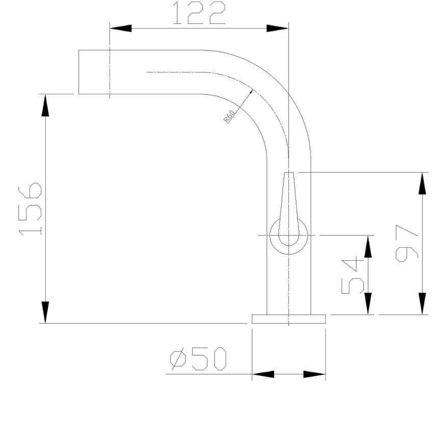Alpha fonteinkraan 1/2" chroom