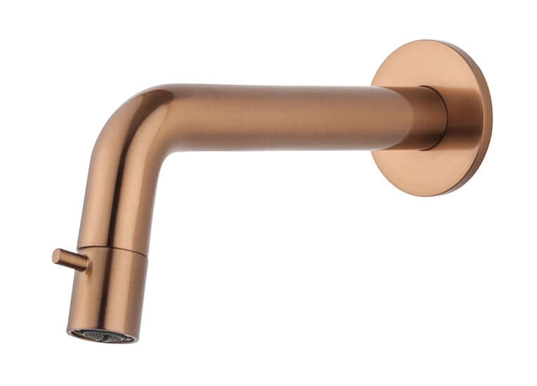 Caral Sophia Waschtischarmatur kürzbar mit Wandbefestigung 1/2" gebürsteter Bronze Kupfer PVD