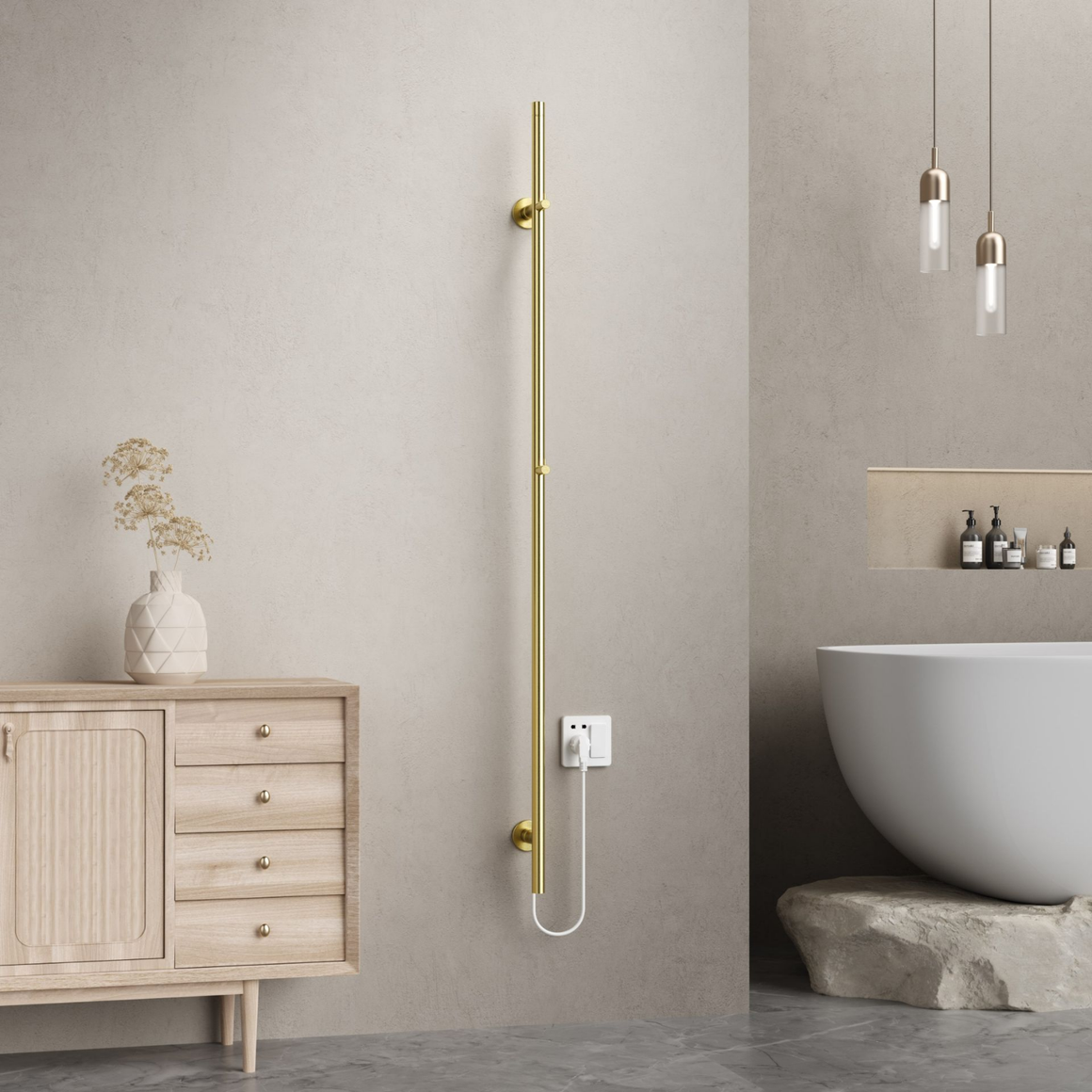 BELRAD Badkamer radiator staafmodel elektrisch – Enkel