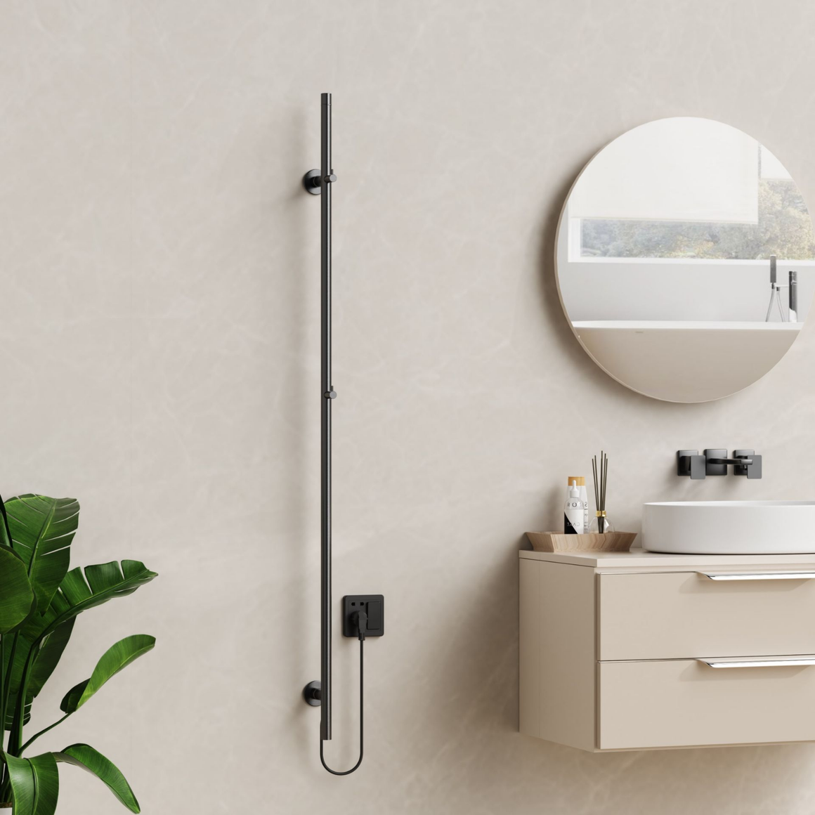 BELRAD Badkamer radiator staafmodel elektrisch – Enkel