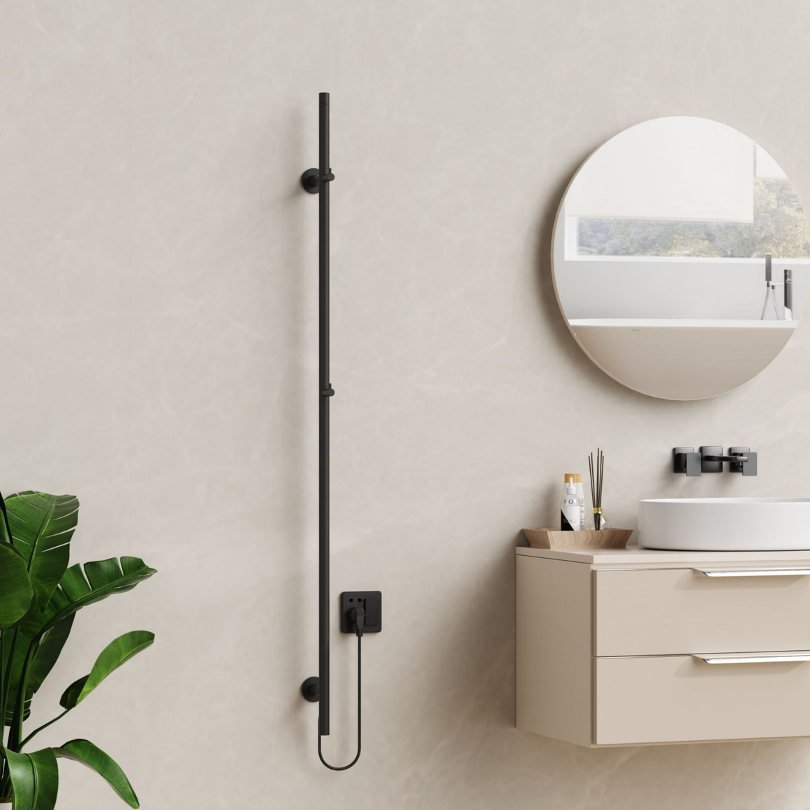 BELRAD Badkamer radiator staafmodel elektrisch – Enkel