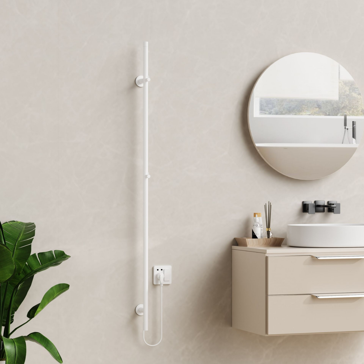 BELRAD Badkamer radiator staafmodel elektrisch – Enkel