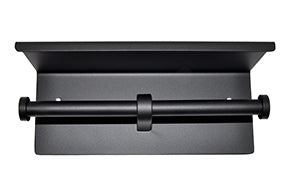 Wiesbaden Brush dubbele toiletrolhouder Mat zwart - productfoto