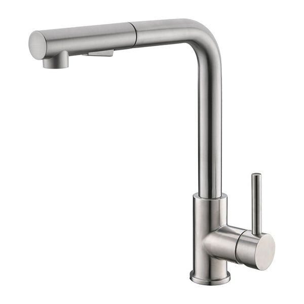 Xellanz Reno Twenty keukenkraan met coldstart en uittrekbare handdouche geborsteld RVS