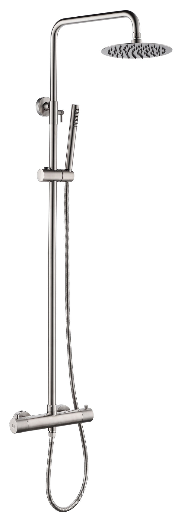 Wiesbaden 304 thermostatische regendoucheset opbouw geborsteld RVS