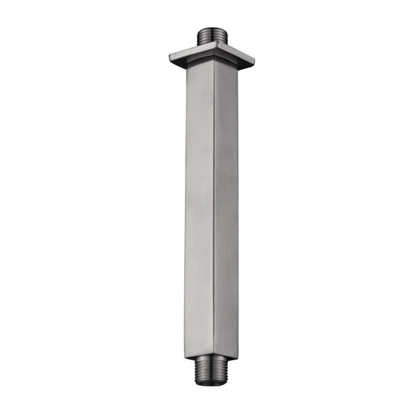 Wiesbaden 304 douchearm met plafondbevestiging vierkant 20 cm geborsteld RVS