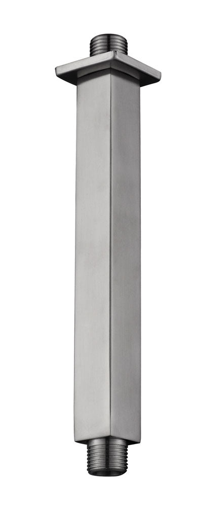 Wiesbaden 304 douchearm met plafondbevestiging vierkant 20 cm geborsteld RVS - productfoto