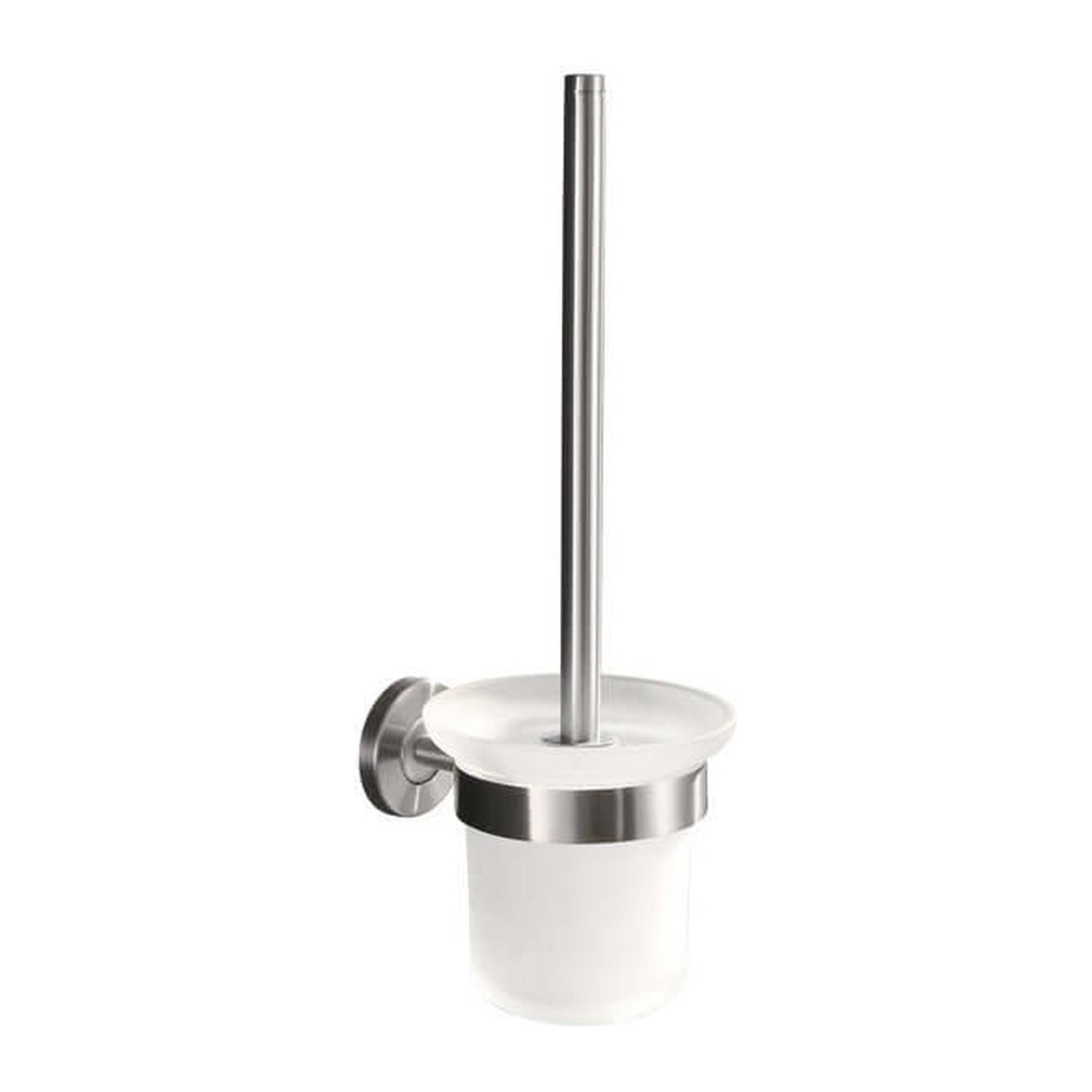 304 toiletborstel met houder mat glas/RVS