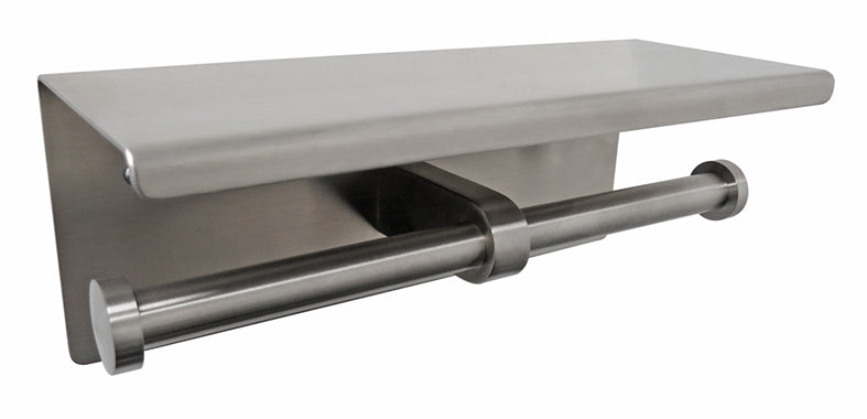 Wiesbaden Brush dubbele toiletrolhouder RVS - productfoto