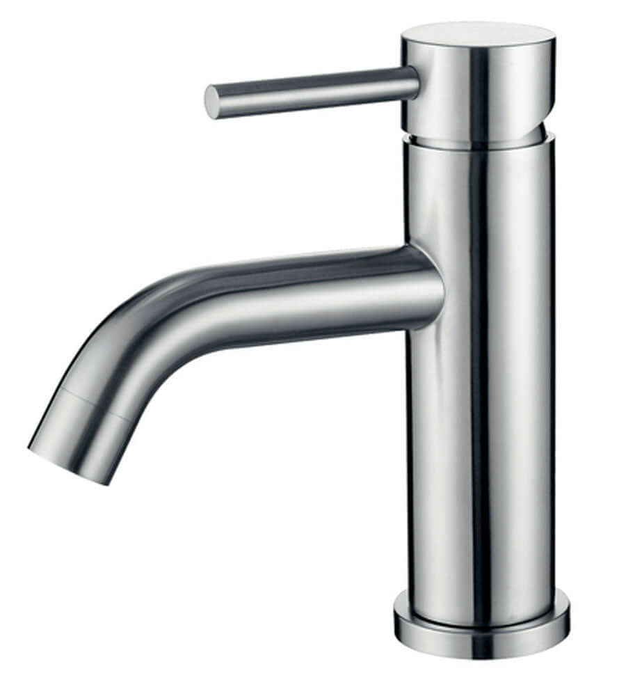 Wiesbaden 304 wastafelkraan met coldstart in geborsteld RVS – originele productfoto